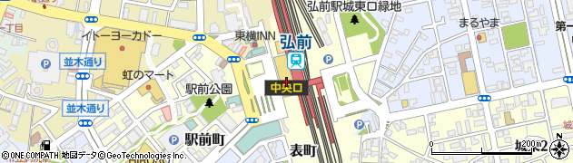 弘前市観光案内所周辺の地図