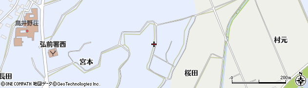 青森県弘前市鳥井野宮本353周辺の地図