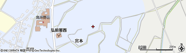 青森県弘前市鳥井野（宮本）周辺の地図