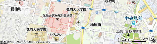 弘前大学医学部附属病院桜苑寮周辺の地図