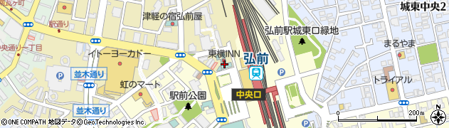 東横ＩＮＮ弘前駅前周辺の地図