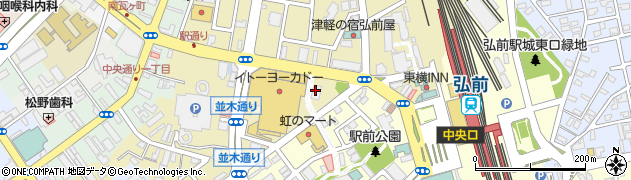 青い森信用金庫弘前駅前支店周辺の地図