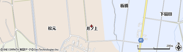 青森県平川市松館（井ノ上）周辺の地図