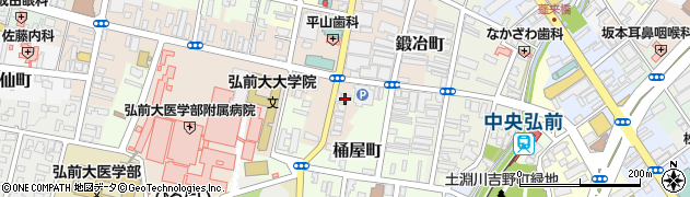 青森県弘前市本町113周辺の地図
