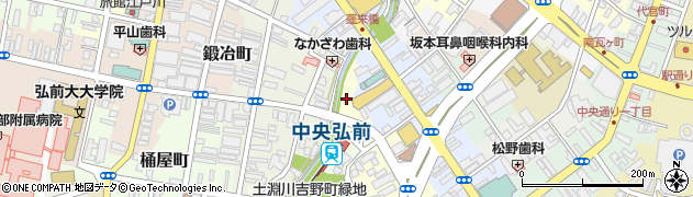 タイムズ中央弘前駅前駐車場周辺の地図