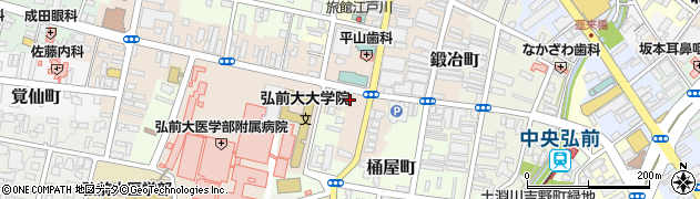 青森県弘前市本町76周辺の地図