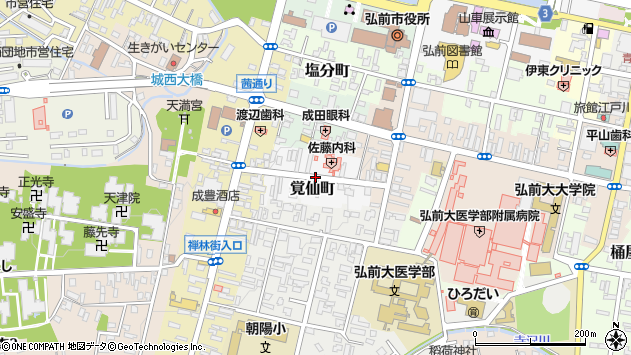 〒036-8204 青森県弘前市覚仙町の地図