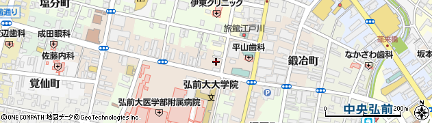 青森県弘前市本町68周辺の地図