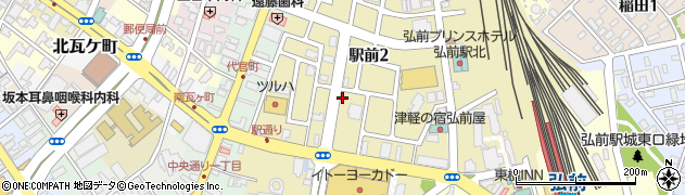日産レンタカー弘前駅前店周辺の地図