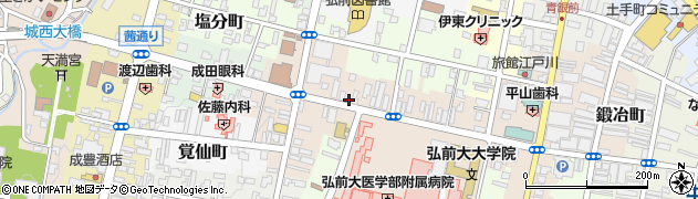 青森県弘前市本町38周辺の地図