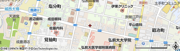 青森県弘前市本町39周辺の地図