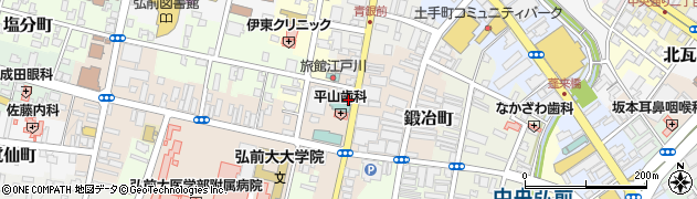 青森県弘前市本町92周辺の地図