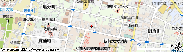 青森県弘前市本町46周辺の地図
