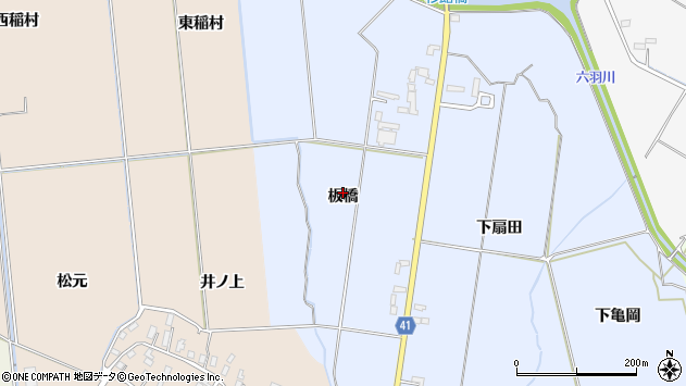 〒036-0162 青森県平川市館山板橋の地図