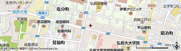 青森県弘前市本町34周辺の地図