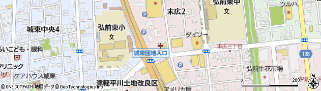 壱角家　弘前店周辺の地図