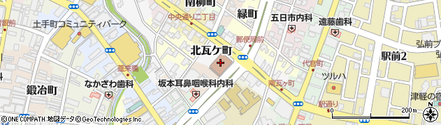 弘前郵便局周辺の地図