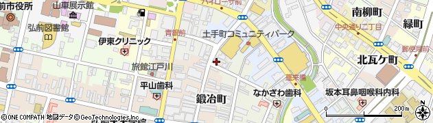 青森県弘前市鍛冶町4周辺の地図