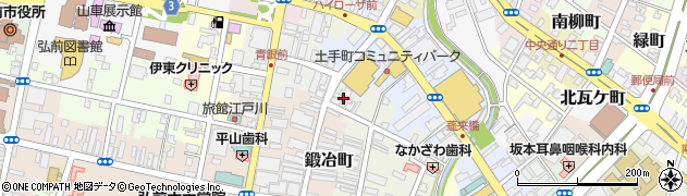 青森県弘前市鍛冶町1周辺の地図