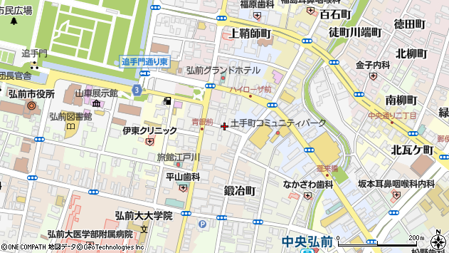 〒036-8191 青森県弘前市親方町の地図