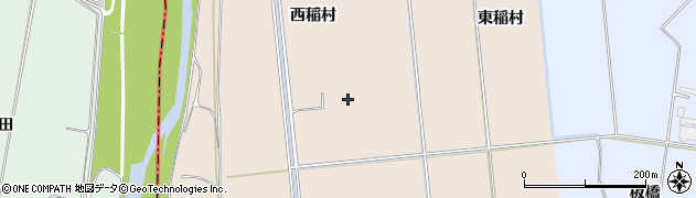 青森県平川市松館（西稲村）周辺の地図
