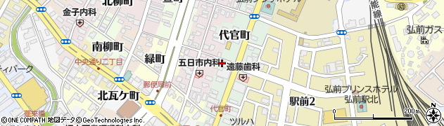 青森県弘前市代官町78周辺の地図