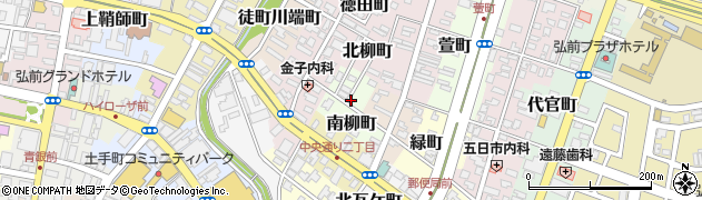 青森県弘前市南柳町周辺の地図