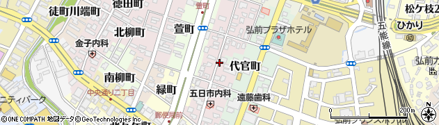 青森県弘前市植田町周辺の地図