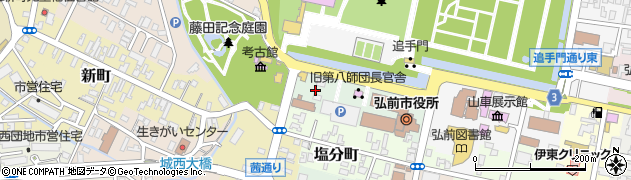 青森県弘前市上白銀町周辺の地図