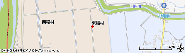 青森県平川市松館東稲村周辺の地図