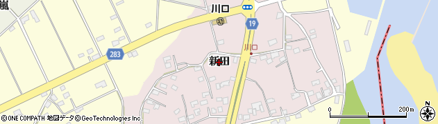 青森県おいらせ町（上北郡）新田周辺の地図