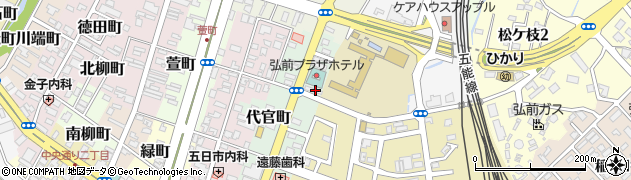 青森県弘前市代官町96周辺の地図
