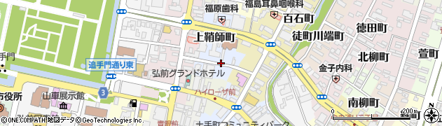 青森県弘前市鉄砲町周辺の地図