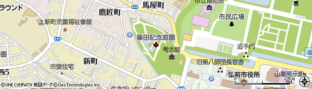 藤田記念庭園周辺の地図