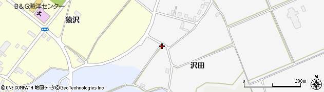 青森県弘前市一町田（沢田）周辺の地図