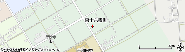 青森県十和田市東十六番町周辺の地図
