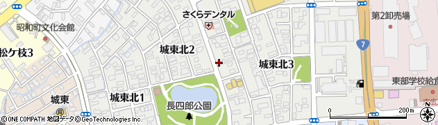 青森県弘前市城東北周辺の地図
