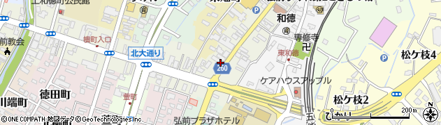 青森県弘前市和徳町周辺の地図