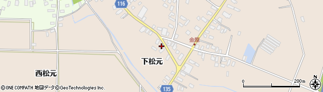 青森県平川市金屋下松元12周辺の地図