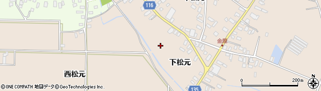 青森県平川市金屋下松元周辺の地図