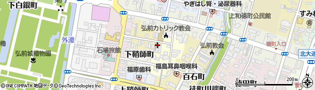 株式会社弘前ドライクリーニング工場　元寺町営業所周辺の地図