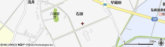 青森県弘前市一町田石田周辺の地図