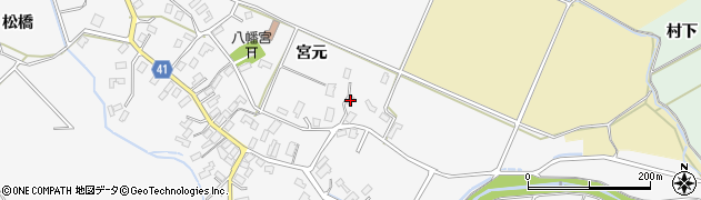 青森県平川市杉館宮元54周辺の地図