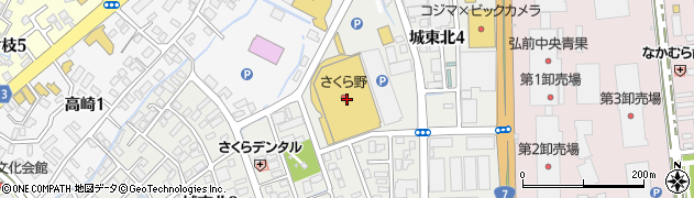 おしゃれ工房さくら野弘前店周辺の地図
