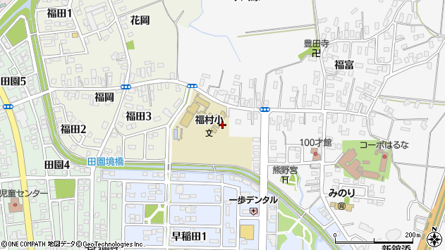 〒036-8082 青森県弘前市福村の地図
