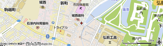 青森県弘前市五十石町3周辺の地図
