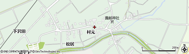 青森県平川市新屋町（村元）周辺の地図