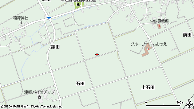 〒036-0221 青森県平川市中佐渡南田の地図