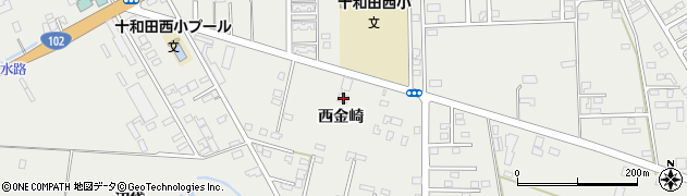 青森県十和田市三本木西金崎13周辺の地図