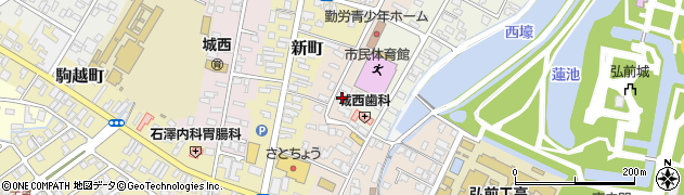 青森県弘前市袋町5周辺の地図